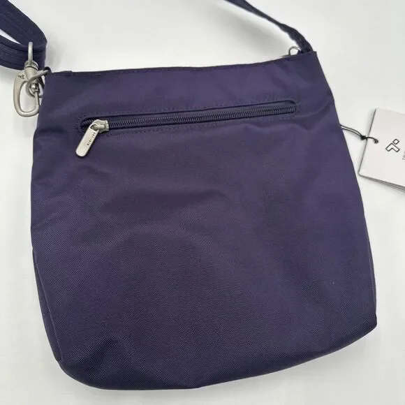 New Travelon Anti-Theft Classic Mini Shoulder Bag Eggplant Purple Travel bag - Picture 4 of 11